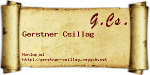 Gerstner Csillag névjegykártya